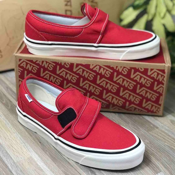 VANS SLIP On V DX Anaheim Factory OG Red Canvas W - Picture 7 of 8